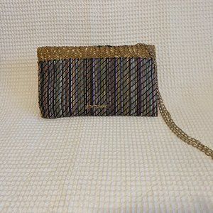 Betsey Johnson straw clutch